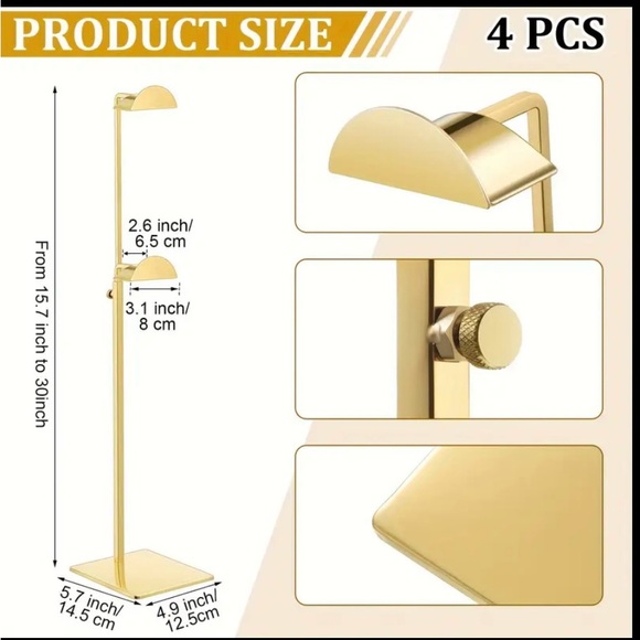 Gold Adjustble Handbag Display Stand NEW - Picture 6 of 8